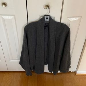 Aqua Wool/cashmere cardigan interesting design, warm, cozy